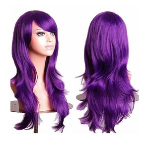 Long purple wig cosplay